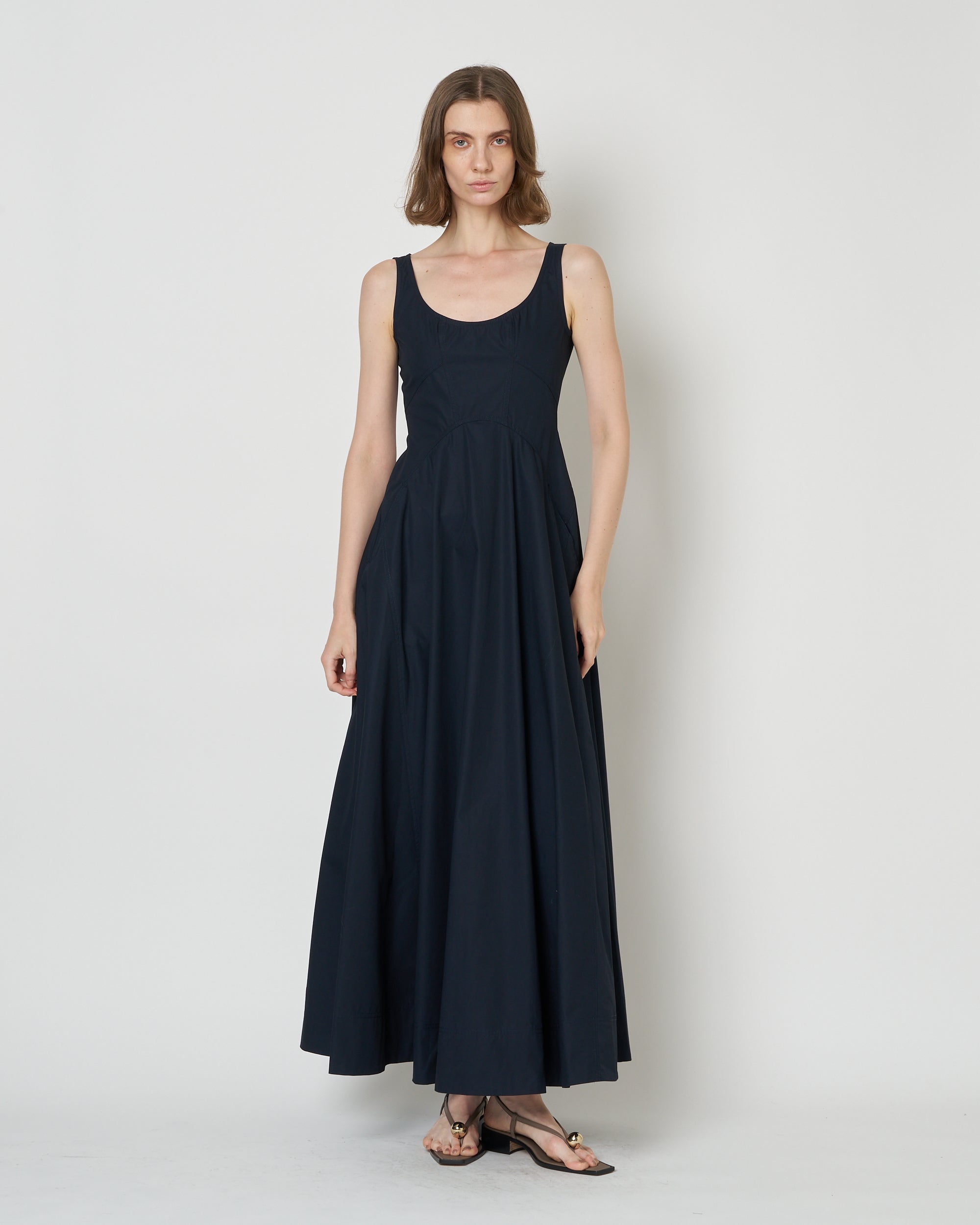 【PRE ORDER】NALEEN - ROUND NECK COTTON DRESS