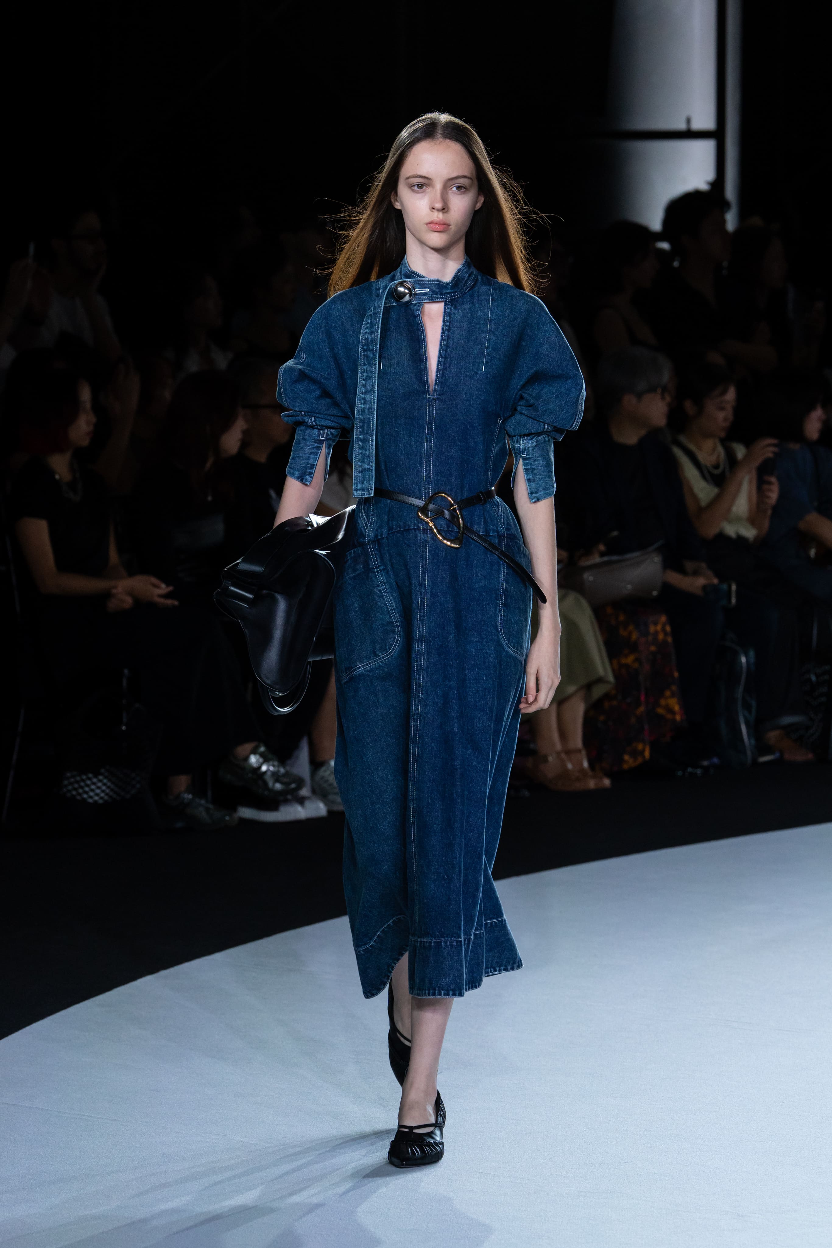 ELIANA - ROUND SHAPED VOLUME DENIM DRESS