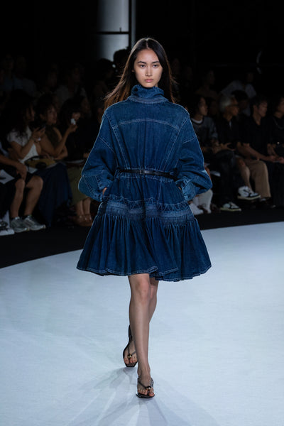 【PRE ORDER】NALITA - SMOCK EMBROIDERY DENIM DRESS
