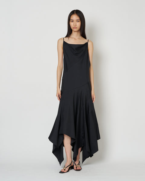 【PRE ORDER】NOCTIS - ASYMMETRY STRAP NYLON SILK DRESS