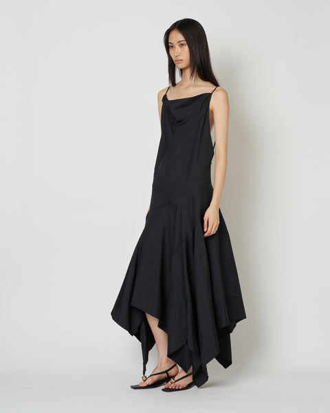 【PRE ORDER】NOCTIS - ASYMMETRY STRAP NYLON SILK DRESS