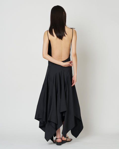 【PRE ORDER】NOCTIS - ASYMMETRY STRAP NYLON SILK DRESS