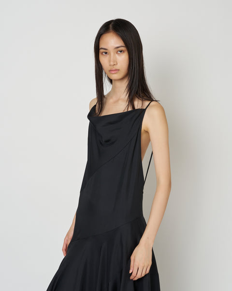 【PRE ORDER】NOCTIS - ASYMMETRY STRAP NYLON SILK DRESS