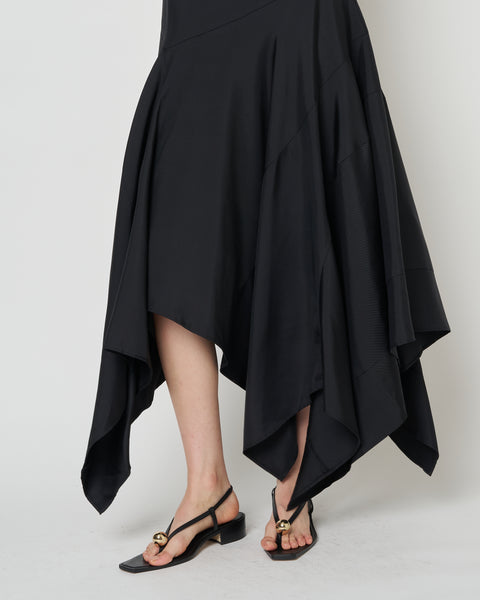 【PRE ORDER】NOCTIS - ASYMMETRY STRAP NYLON SILK DRESS