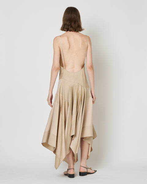 【PRE ORDER】NOCTIS - ASYMMETRY STRAP NYLON SILK DRESS