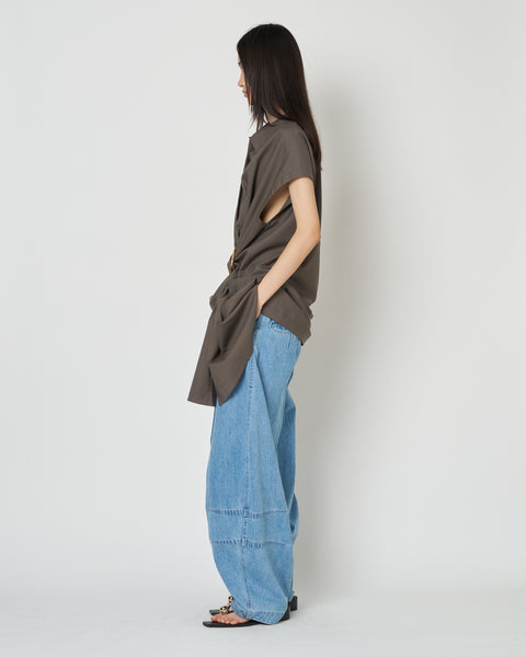 【PRE ORDER】NOA - WOOL GATHERED TOP WITH BUCKLE