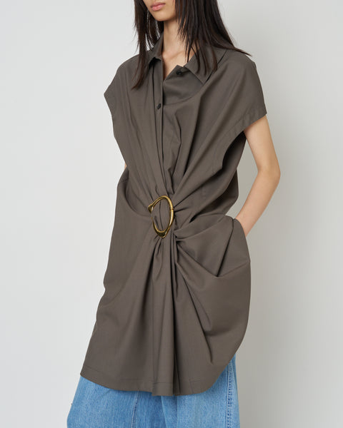 【PRE ORDER】NOA - WOOL GATHERED TOP WITH BUCKLE