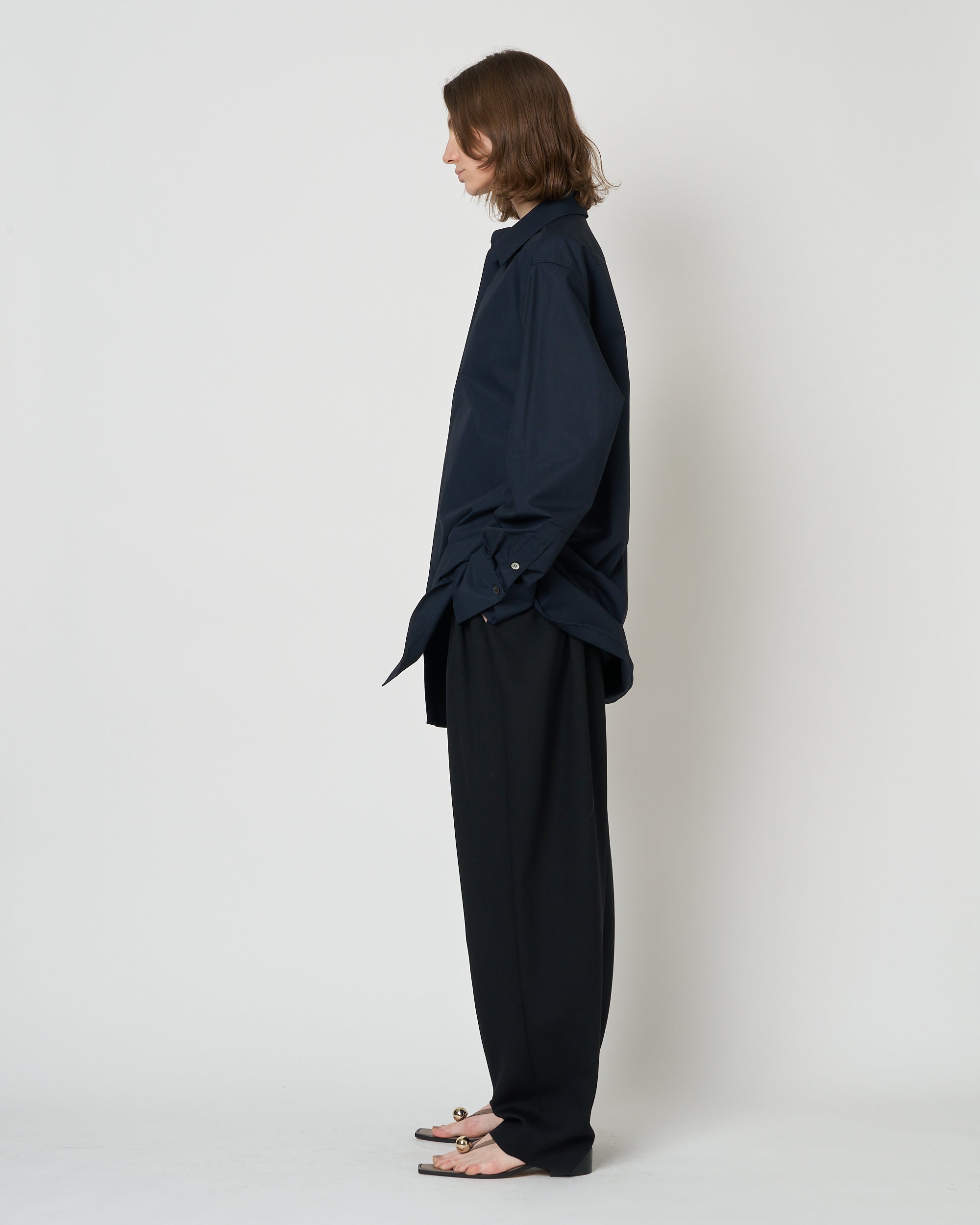 【PRE ORDER】NAVIA - REMOVABLE COLLAR COTTON SHIRT