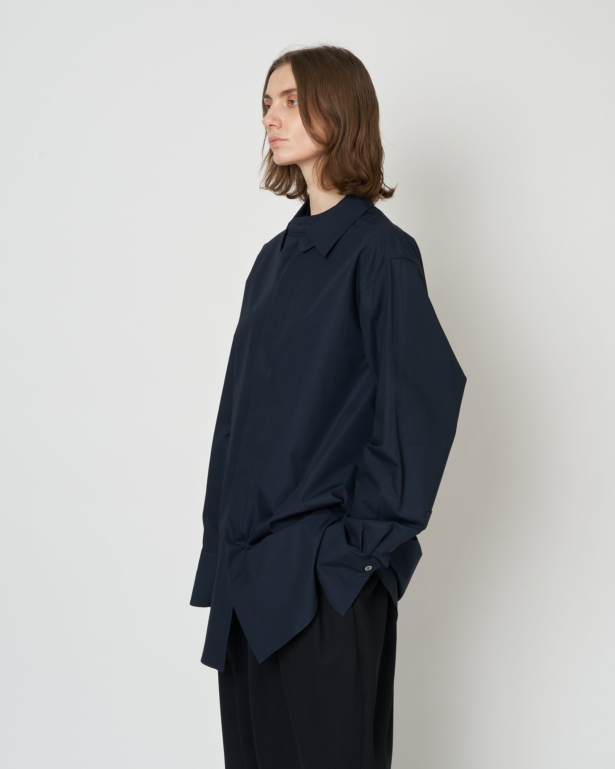 【PRE ORDER】NAVIA - REMOVABLE COLLAR COTTON SHIRT