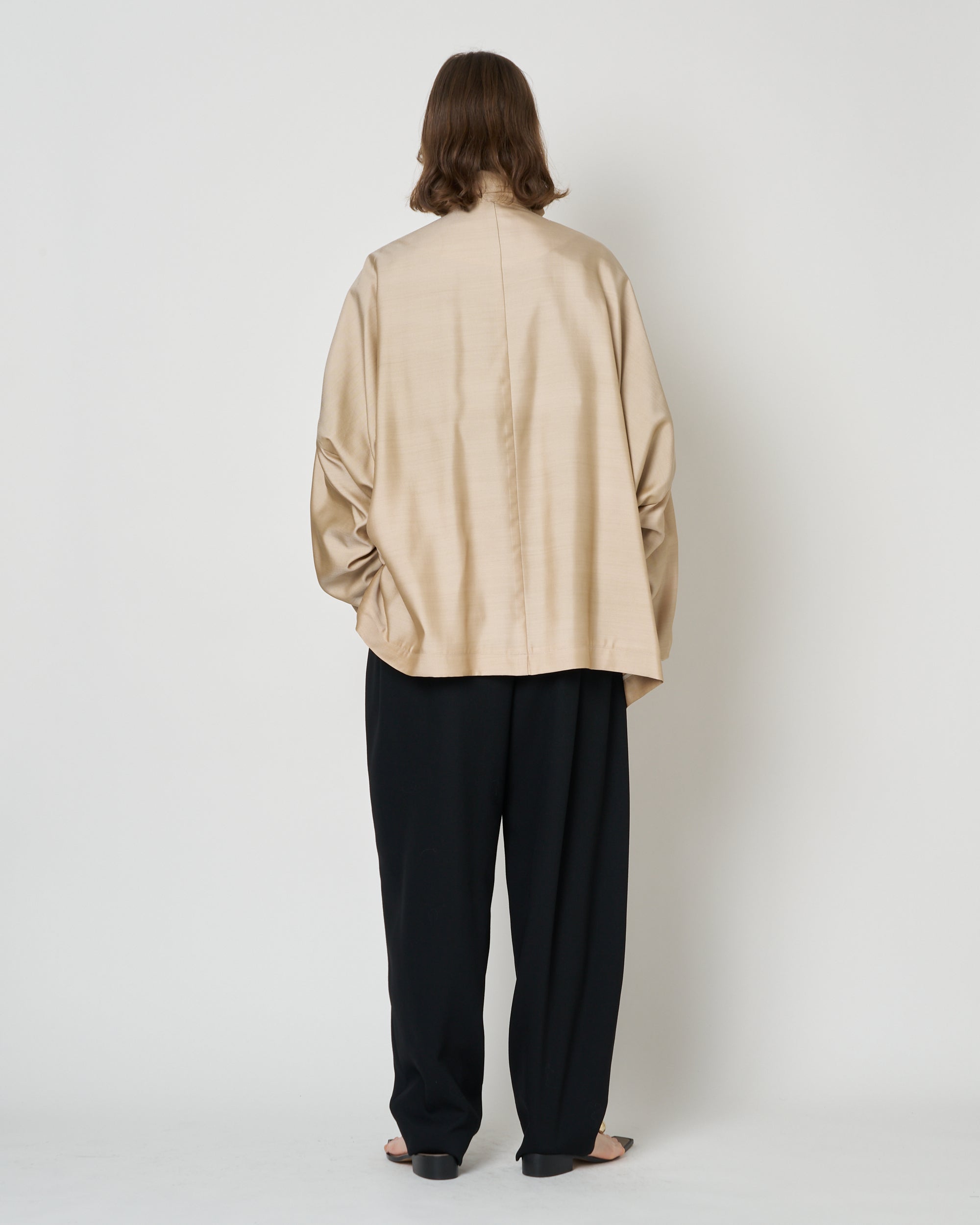 【PRE ORDER】NIMES - SILK NYLON STAND COLLAR JACKET