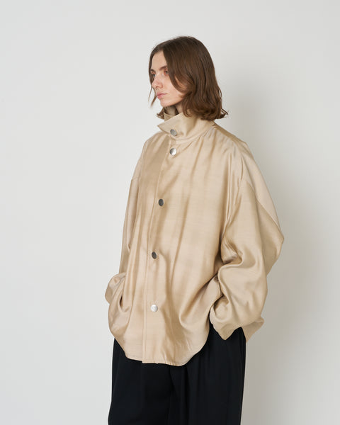 【PRE ORDER】NIMES - SILK NYLON STAND COLLAR JACKET