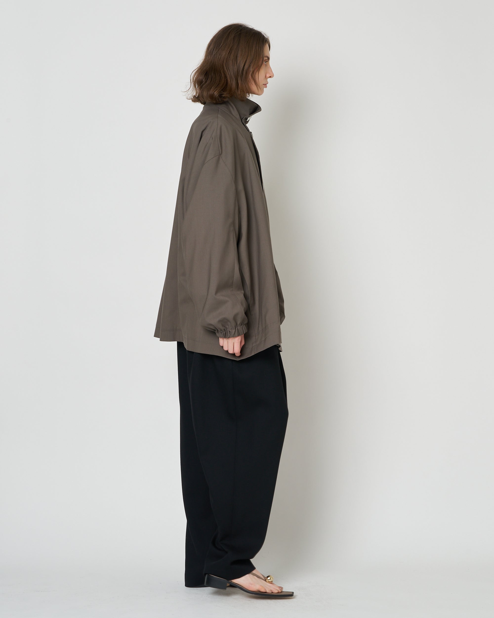【PRE ORDER】NIMES - SUMMER WOOL STAND COLLAR JACKET
