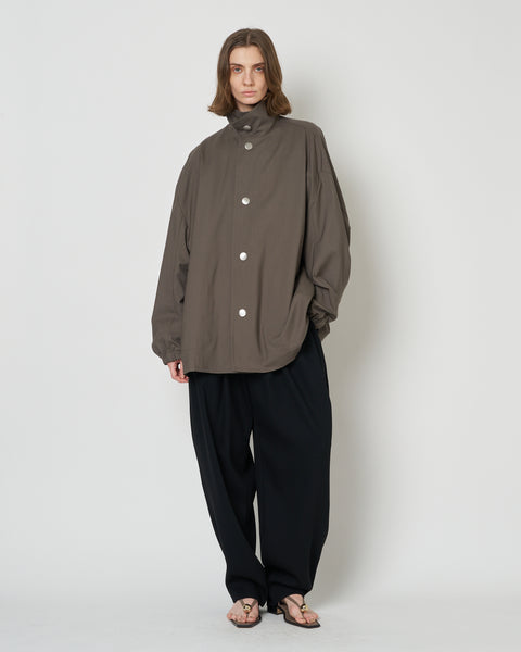 【PRE ORDER】NIMES - SUMMER WOOL STAND COLLAR JACKET