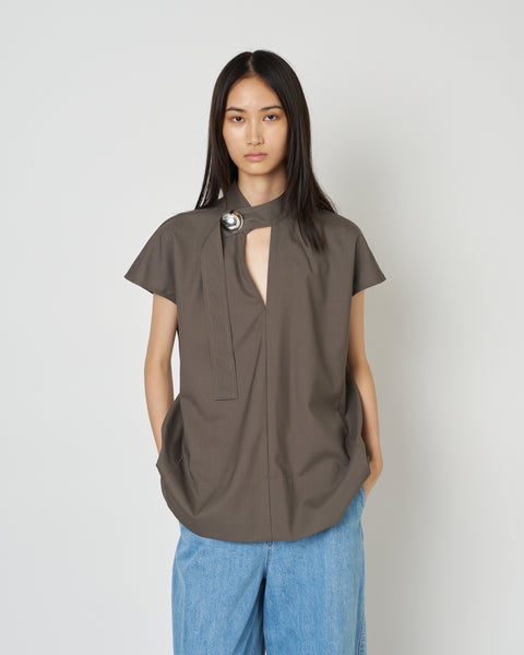 【PRE ORDER】HEPBURN SL - WOOL SLEEVELESS BUTTON TOP
