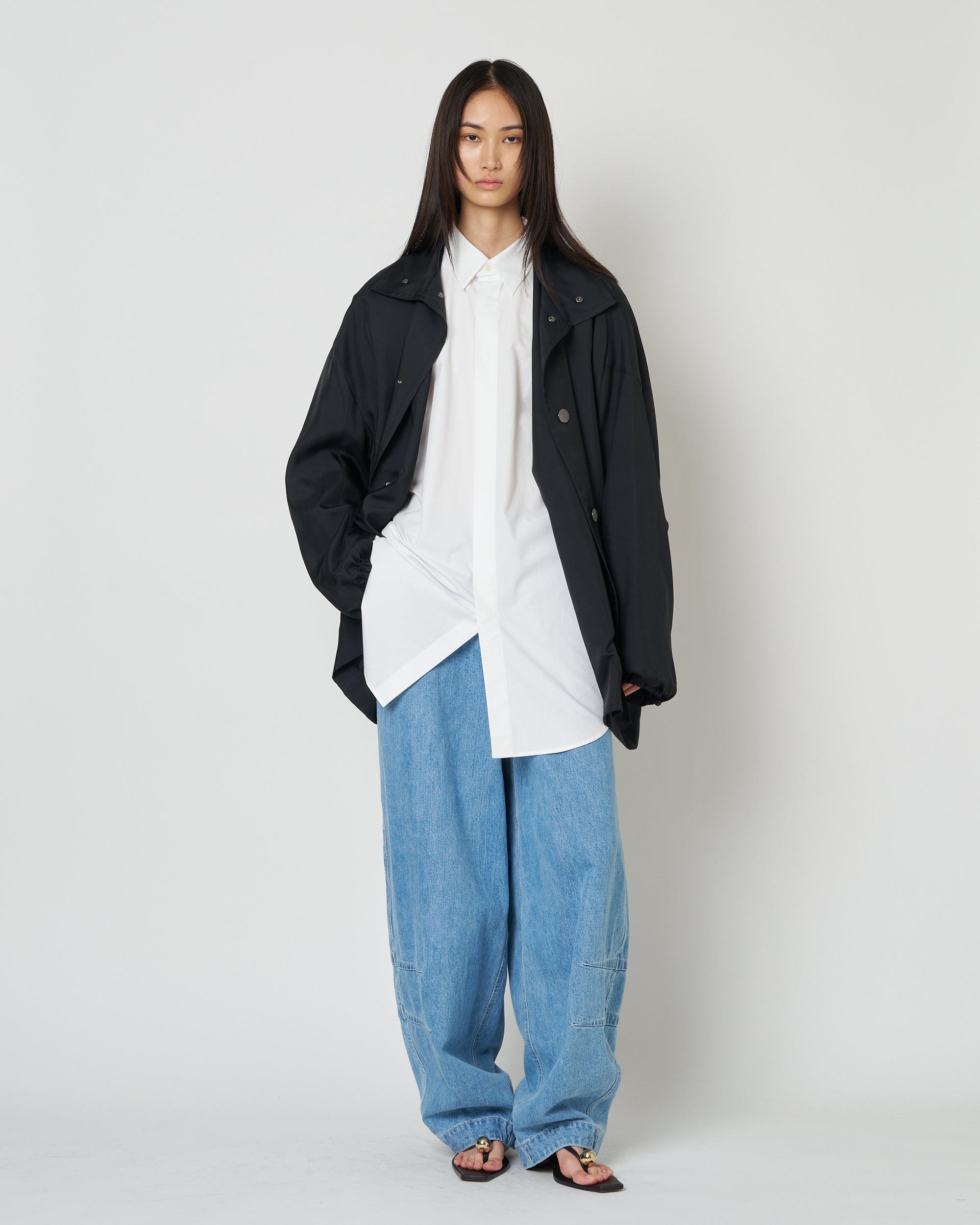 【PRE ORDER】NIMES - SILK NYLON STAND COLLAR JACKET