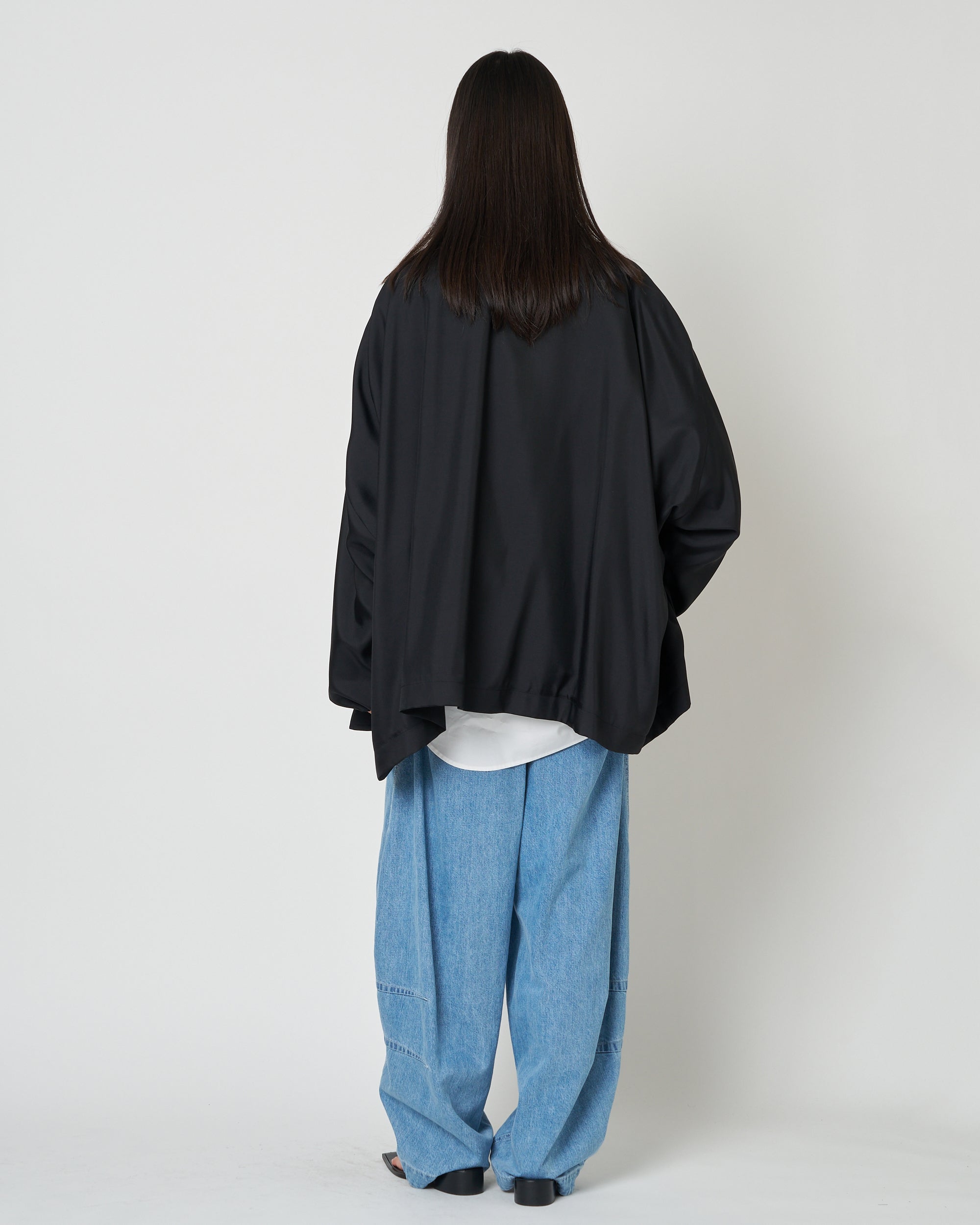 【PRE ORDER】NIMES - SILK NYLON STAND COLLAR JACKET
