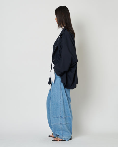 【PRE ORDER】NIMES - SUMMER WOOL STAND COLLAR JACKET