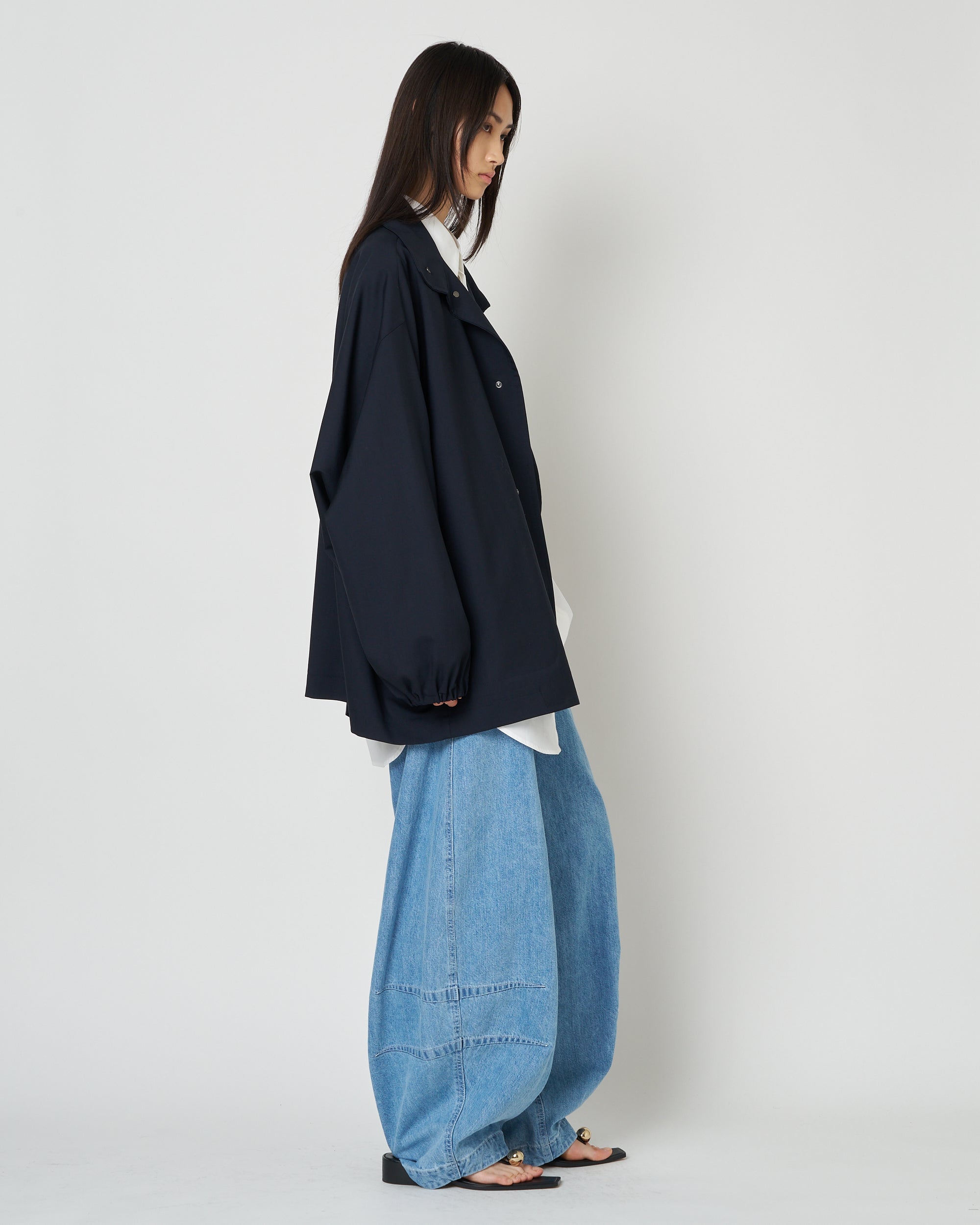 【PRE ORDER】NIMES - SUMMER WOOL STAND COLLAR JACKET
