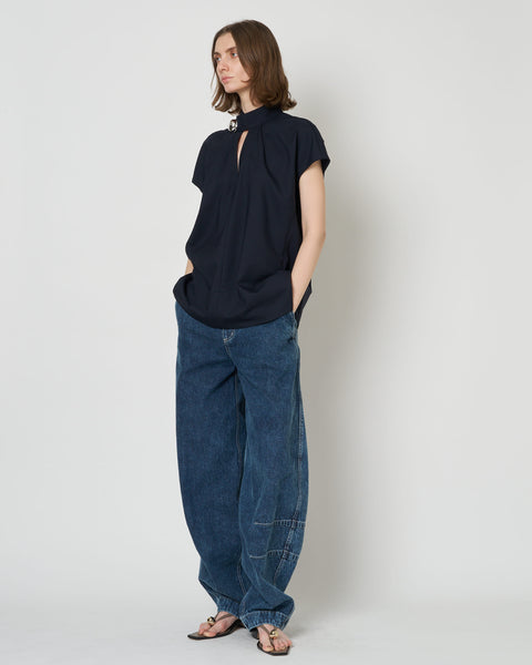 HEPBURN SL - WOOL SLEEVELESS BUTTON TOP