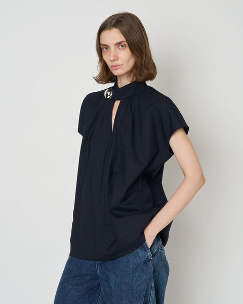 HEPBURN SL - WOOL SLEEVELESS BUTTON TOP