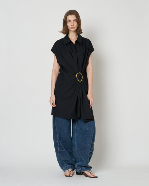 【PRE ORDER】NOA - WOOL GATHERED TOP WITH BUCKLE