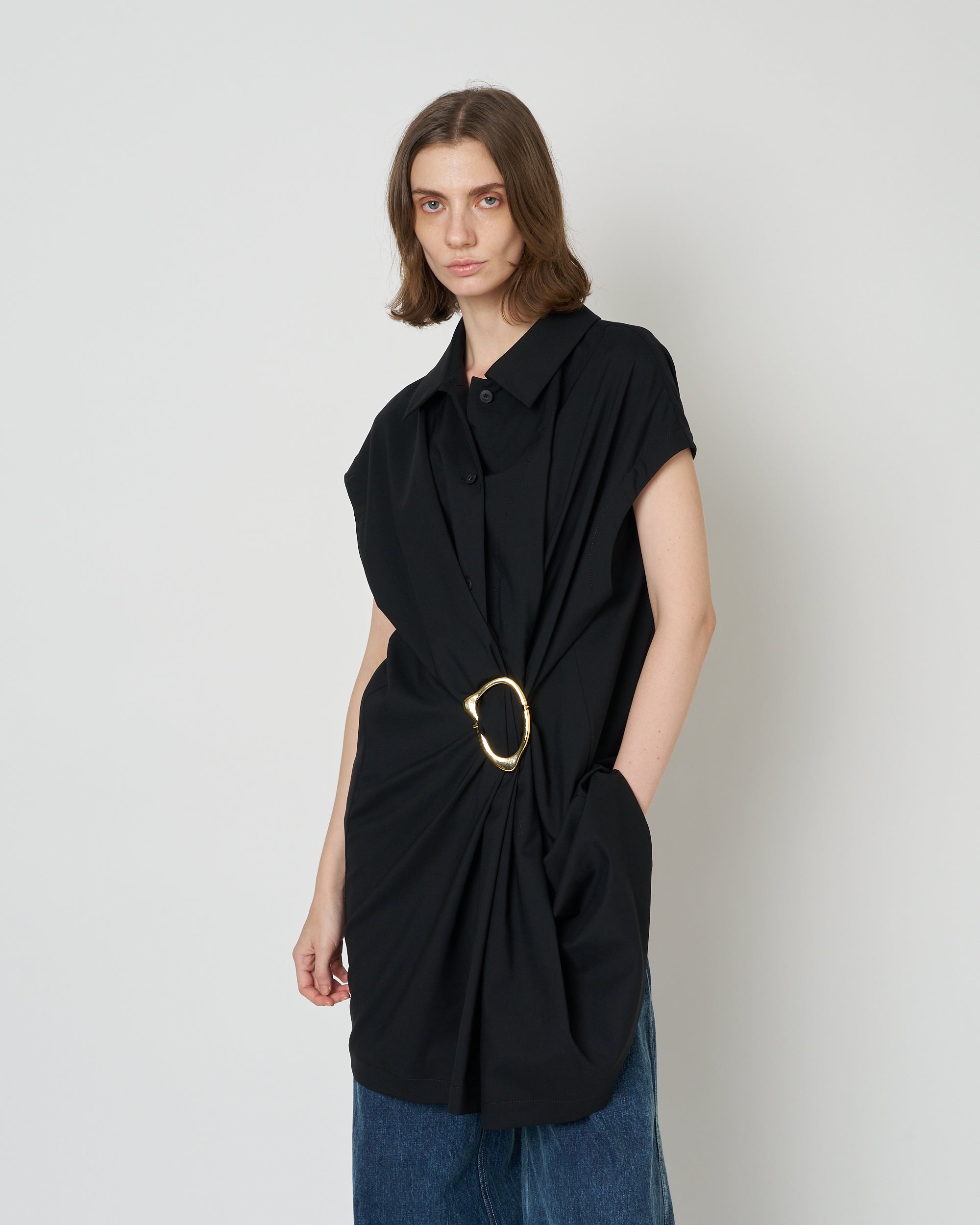 【PRE ORDER】NOA - WOOL GATHERED TOP WITH BUCKLE