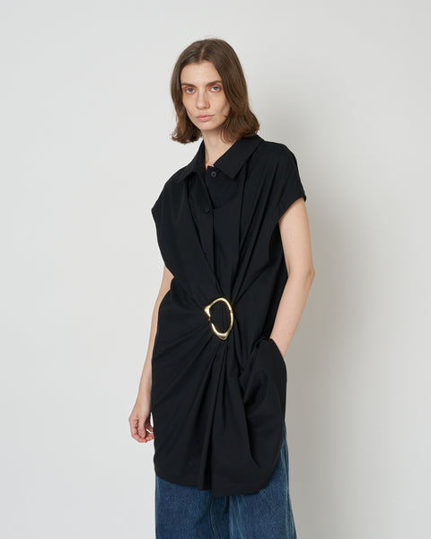 【PRE ORDER】NOA - WOOL GATHERED TOP WITH BUCKLE
