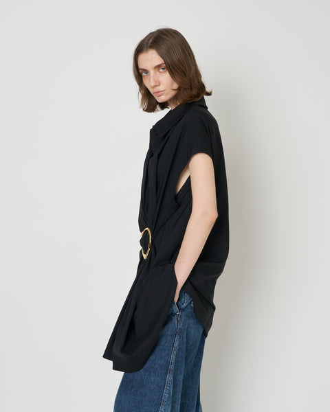 【PRE ORDER】NOA - WOOL GATHERED TOP WITH BUCKLE