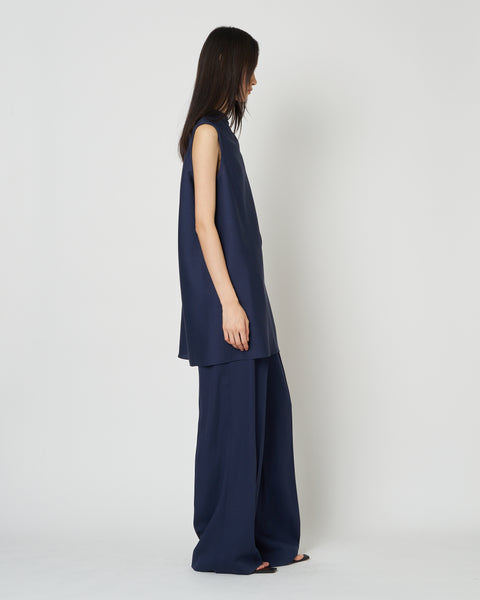 【PRE ORDER】LEVI - WOOL ASYMMETRY DRAPED BLOUSE