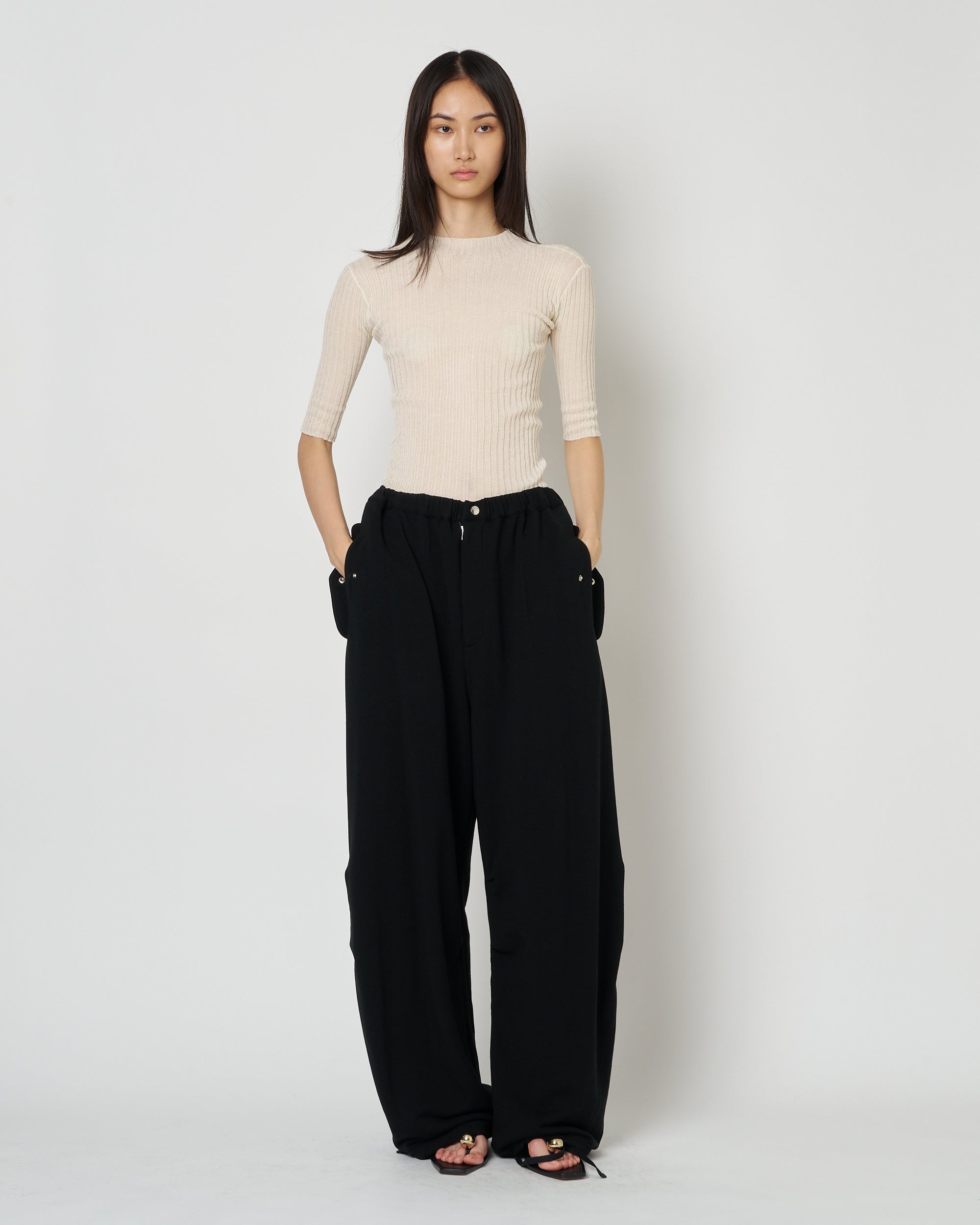 【PRE ORDER】MONICA - TENCEL CASHMERE TUCK WIDE SWEAT