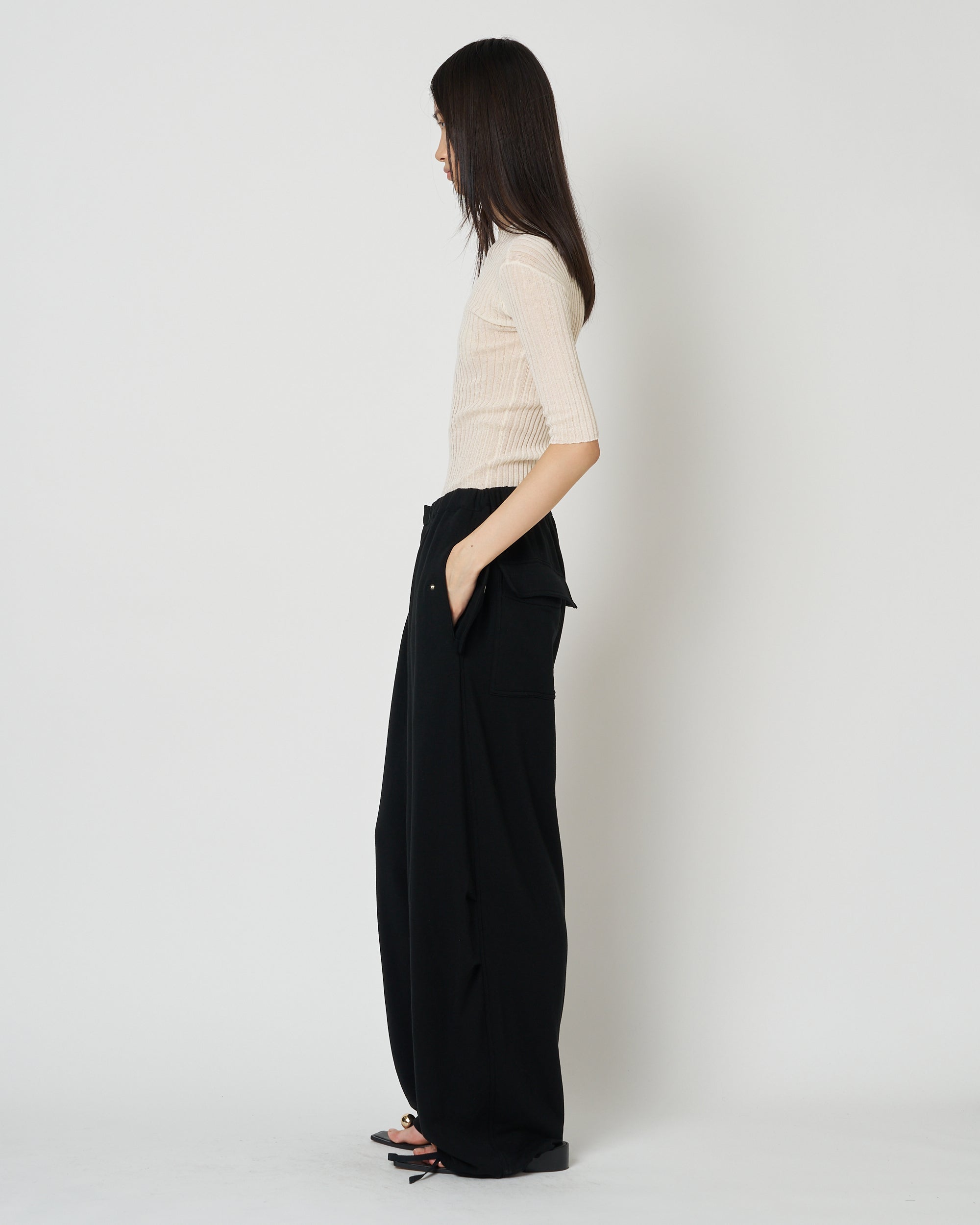 【PRE ORDER】MONICA - TENCEL CASHMERE TUCK WIDE SWEAT