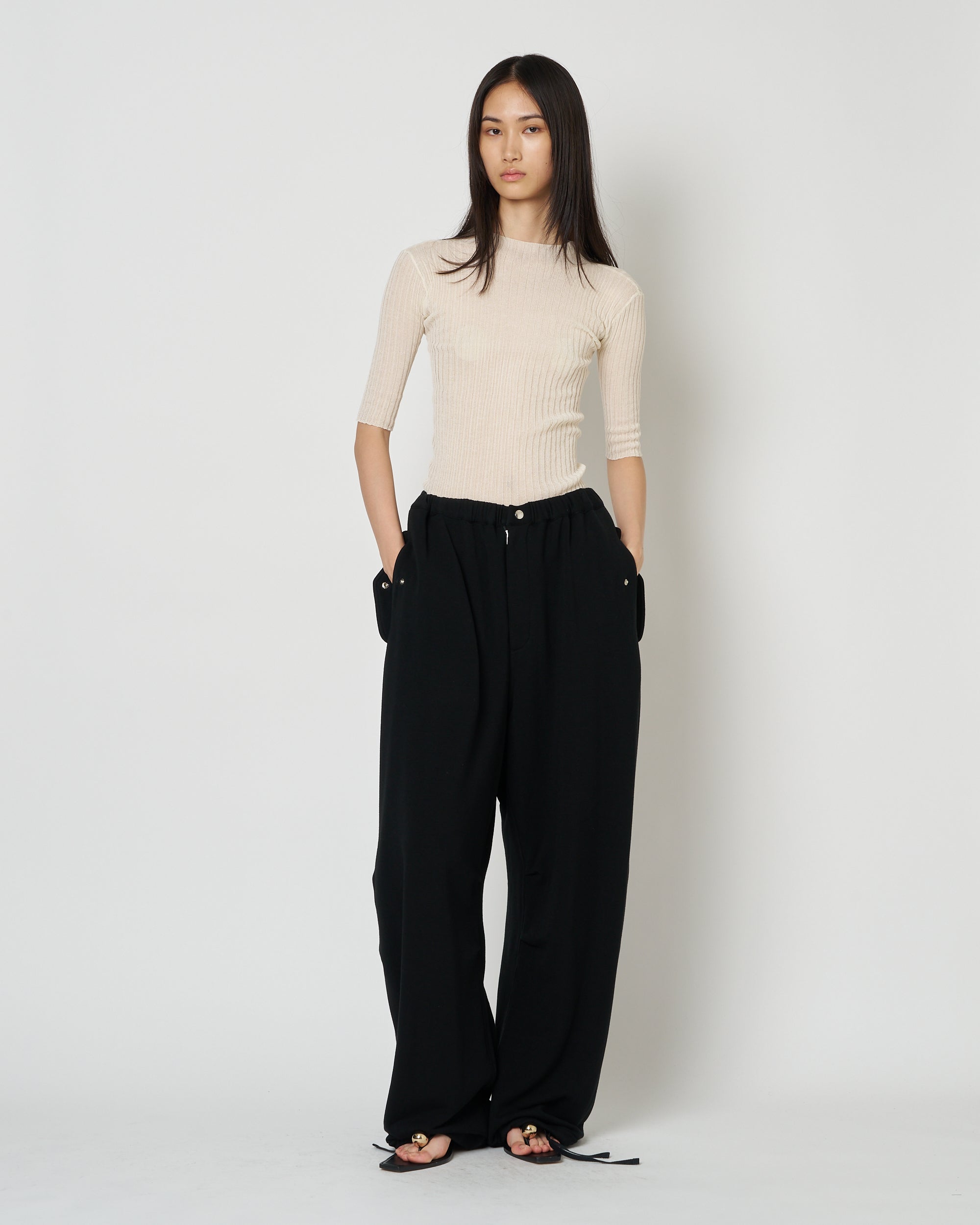 【PRE ORDER】MONICA - TENCEL CASHMERE TUCK WIDE SWEAT