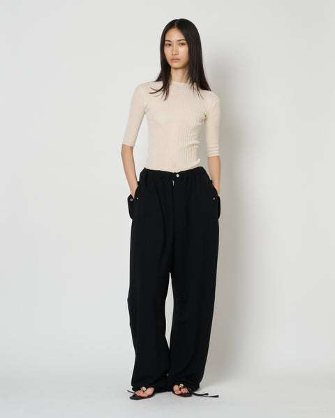【PRE ORDER】MONICA - TENCEL CASHMERE TUCK WIDE SWEAT