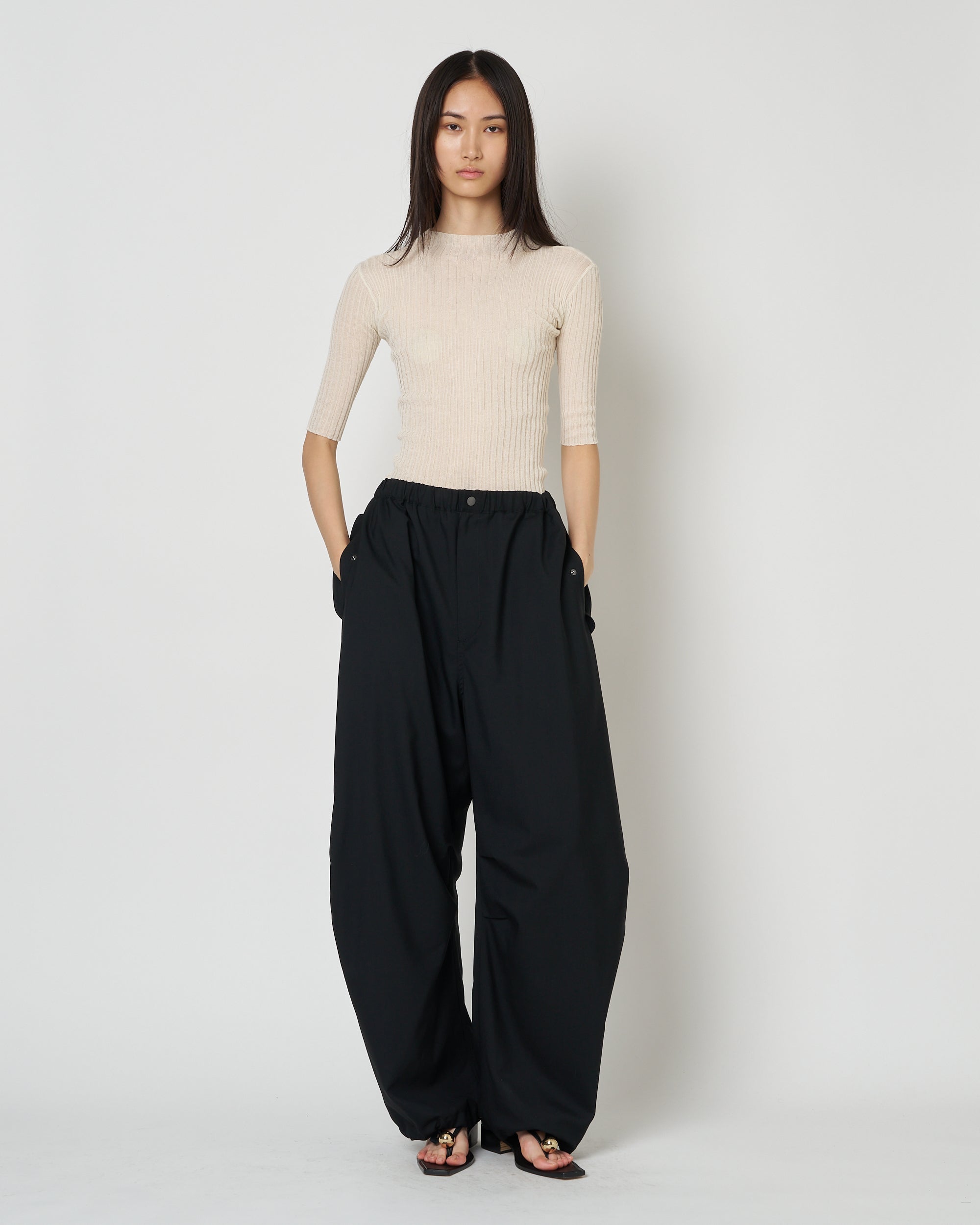 【PRE ORDER】MONICA - SUMMER WOOL TUCK WIDE PANTS