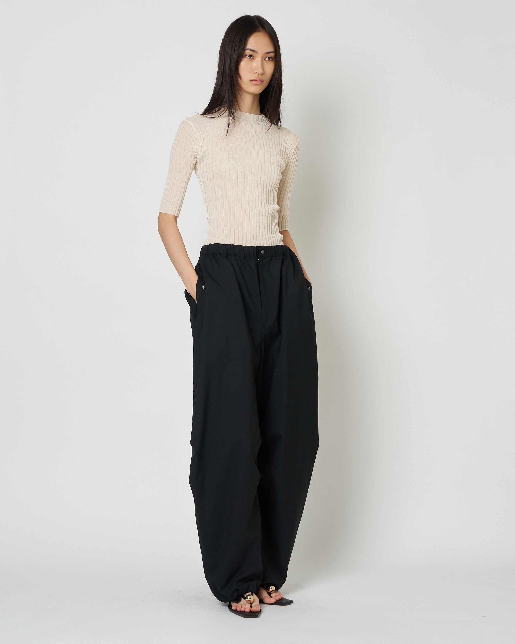 【PRE ORDER】MONICA - SUMMER WOOL TUCK WIDE PANTS
