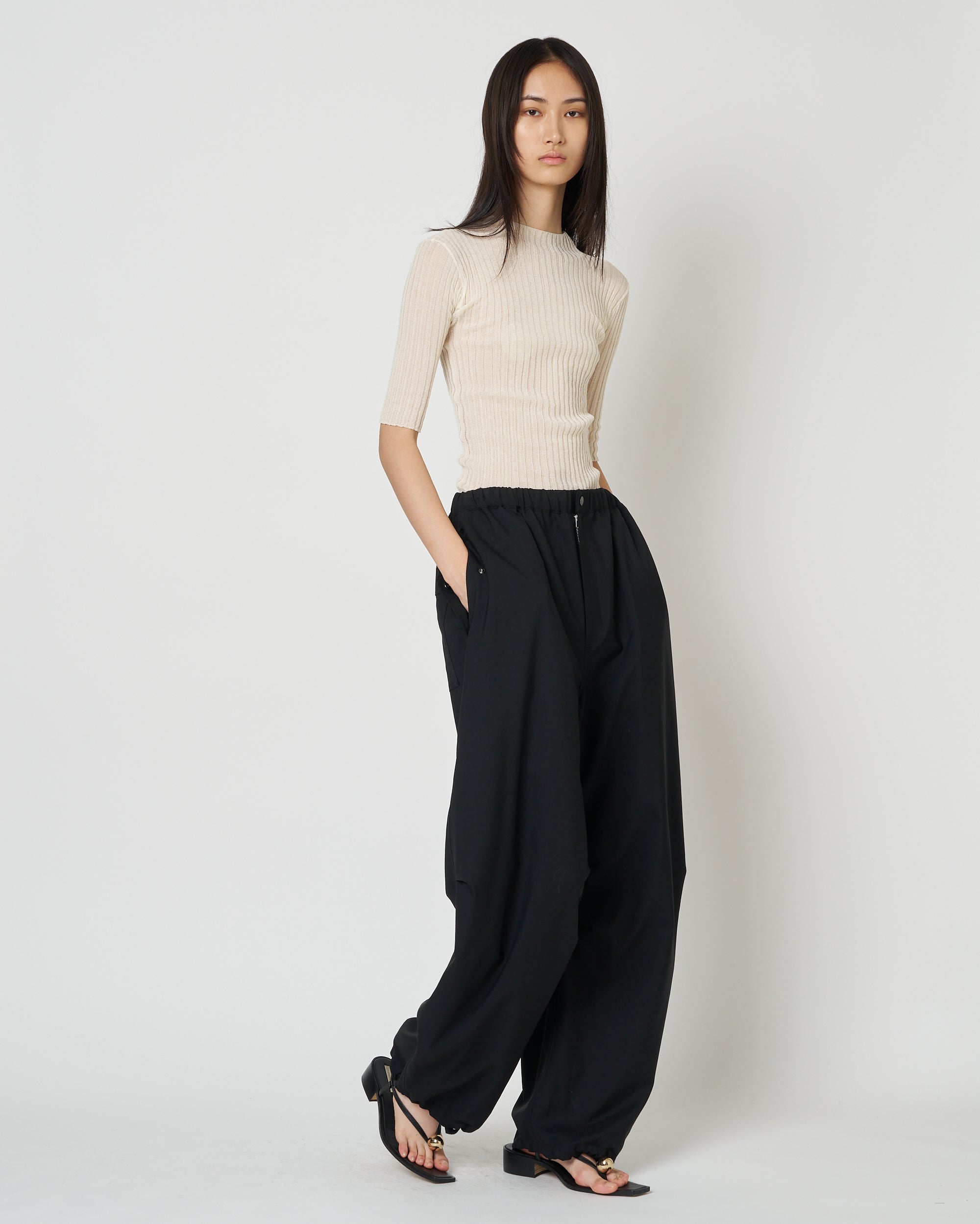 【PRE ORDER】MONICA - SUMMER WOOL TUCK WIDE PANTS