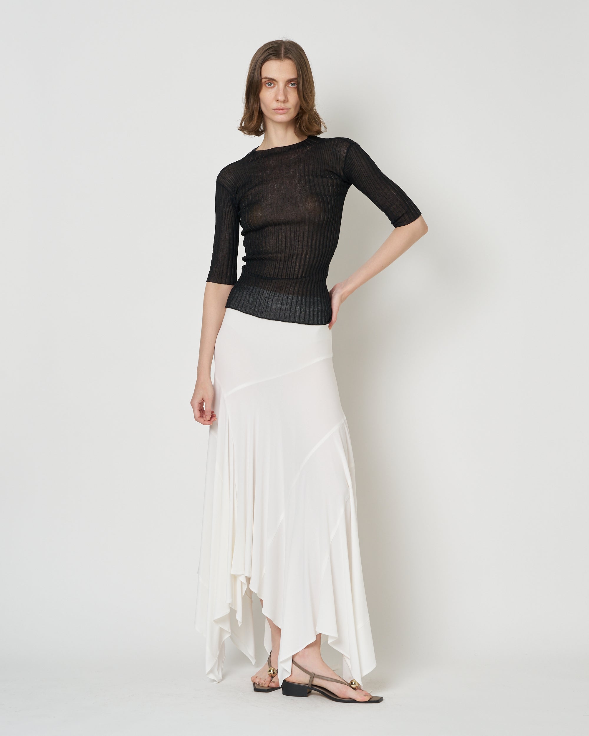 【PRE ORDER】NADIR - ASYMMETRY NYLON SKIRT