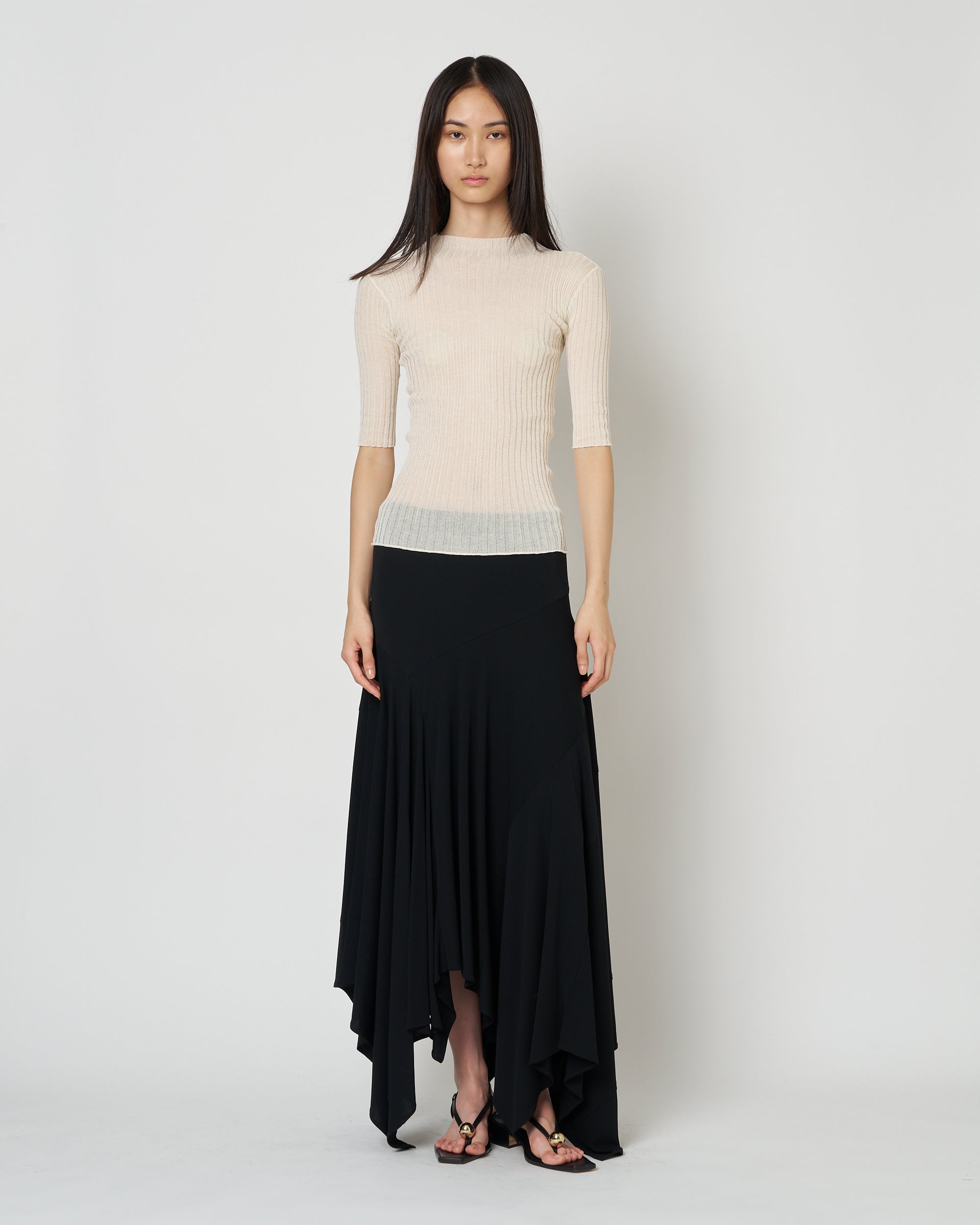 【PRE ORDER】NADIR - ASYMMETRY NYLON SKIRT