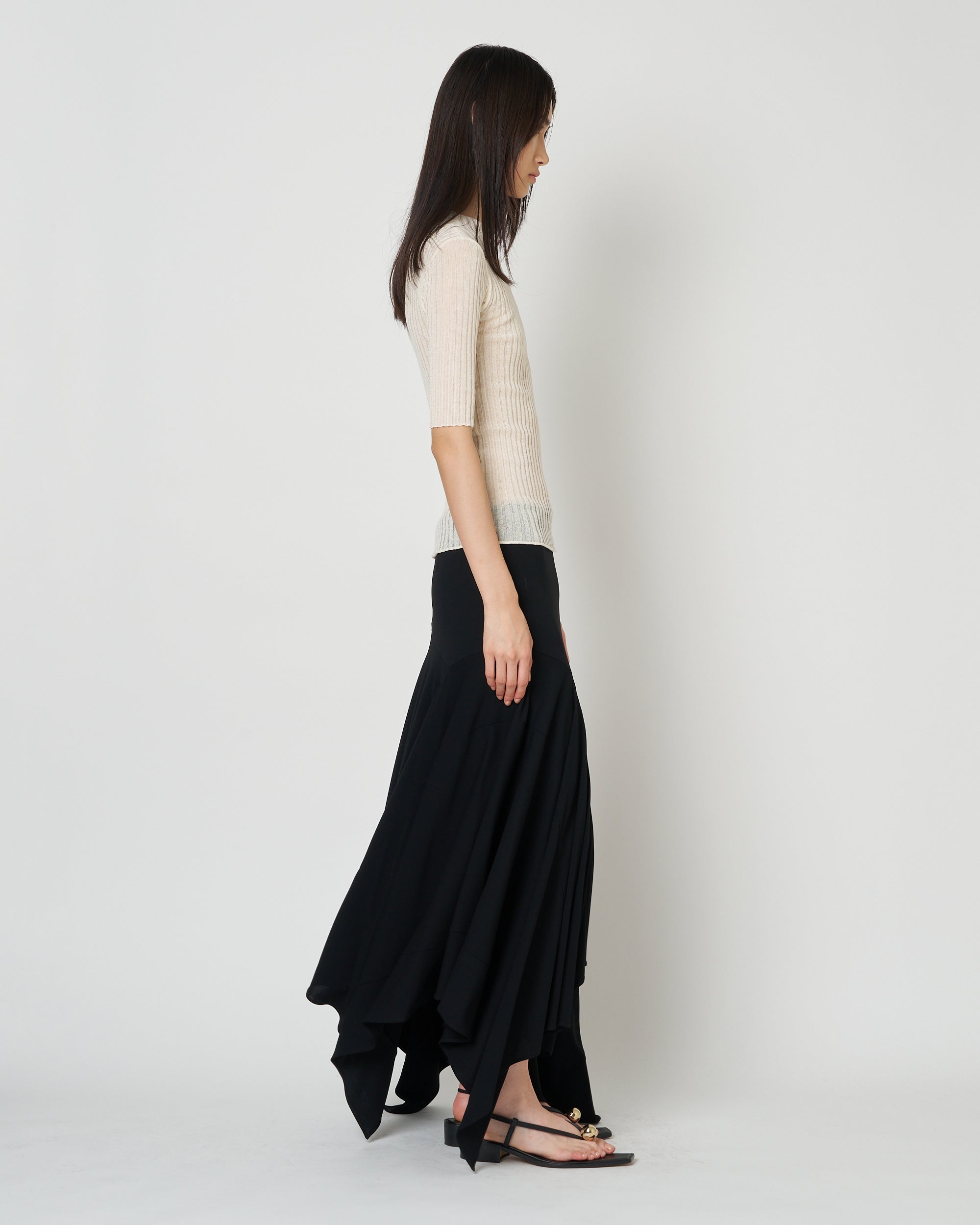 【PRE ORDER】NADIR - ASYMMETRY NYLON SKIRT
