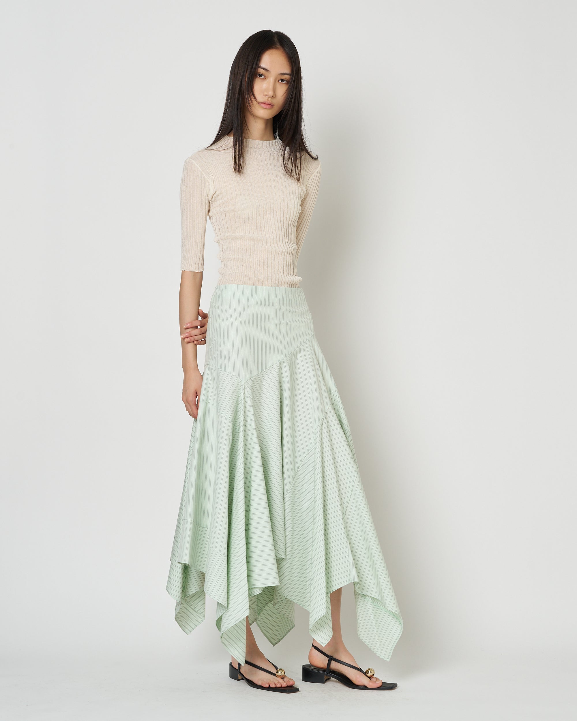【PRE ORDER】NADIR - ASYMMETRY COTTON SKIRT