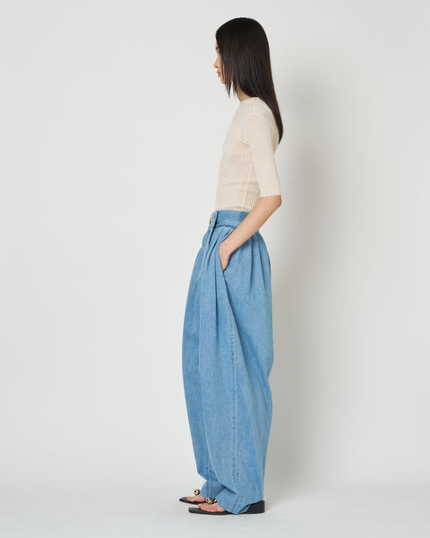 【PRE ORDER】NIRVANA - DENIM TUCK PANTS