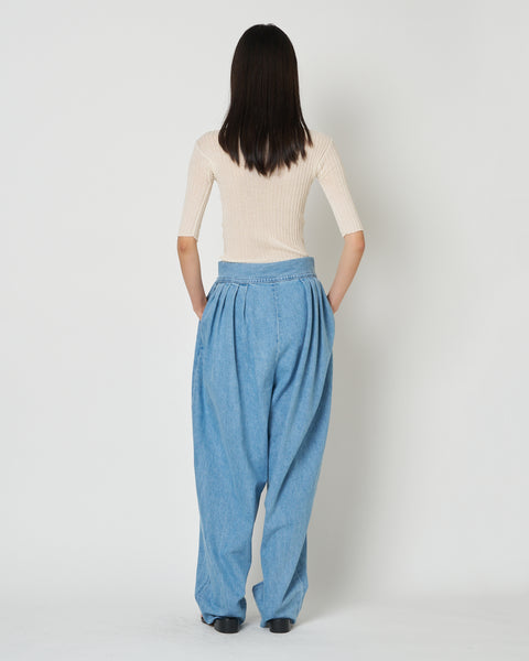 【PRE ORDER】NIRVANA - DENIM TUCK PANTS