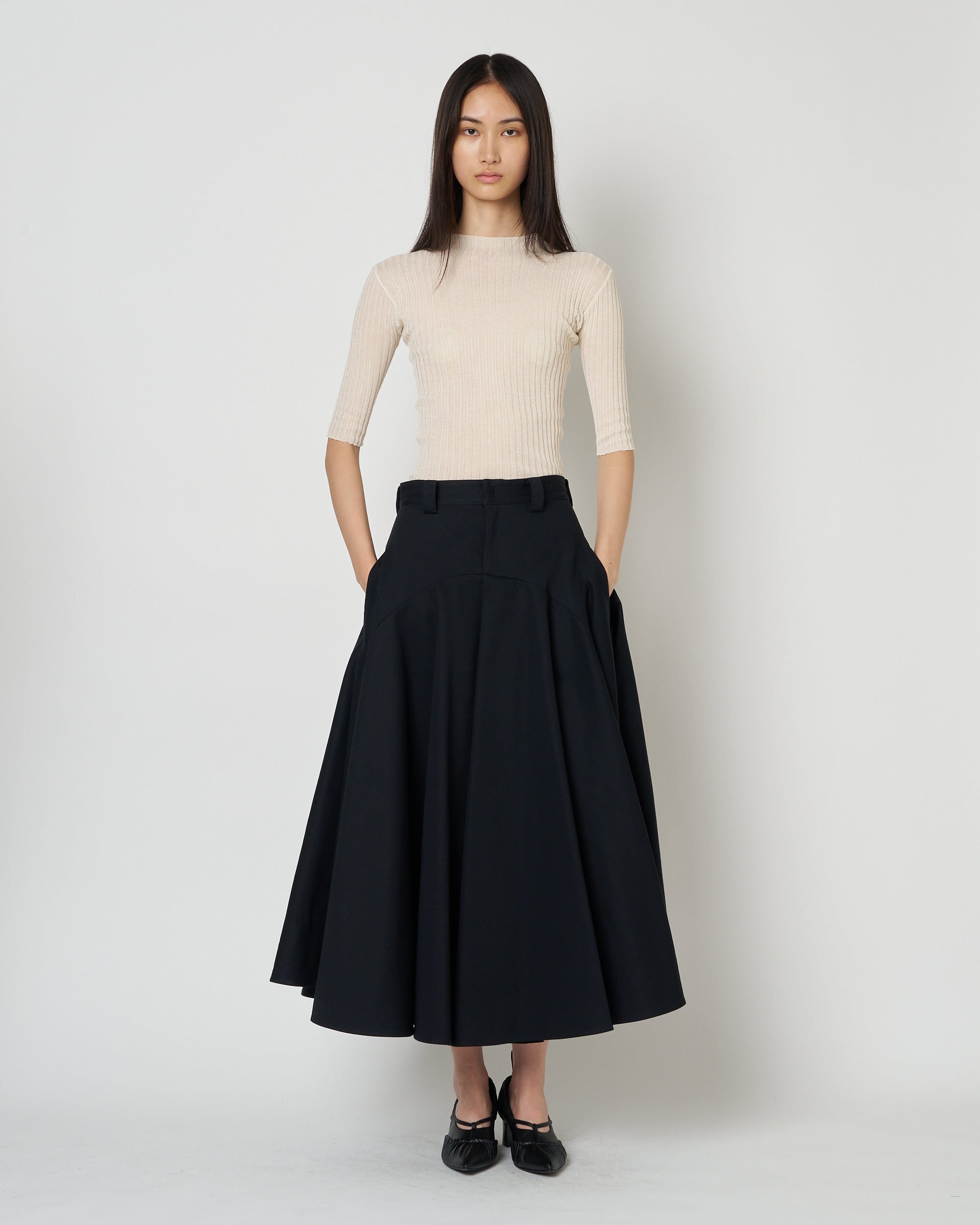 【PRE ORDER】NOLEEN - COTTON FLARED SKIRT