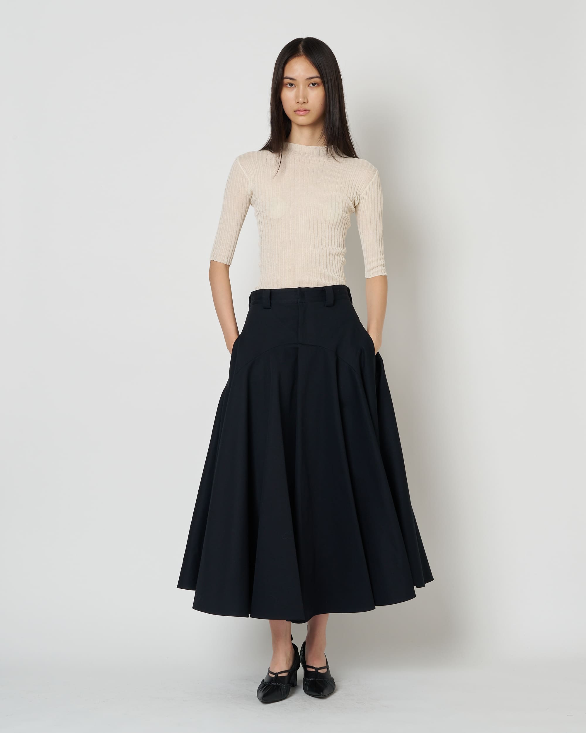 NOLEEN - SUMMER WOOL FLARED SKIRT
