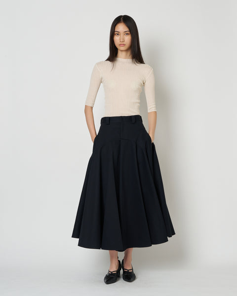 【PRE ORDER】NOLEEN - SUMMER WOOL FLARED SKIRT