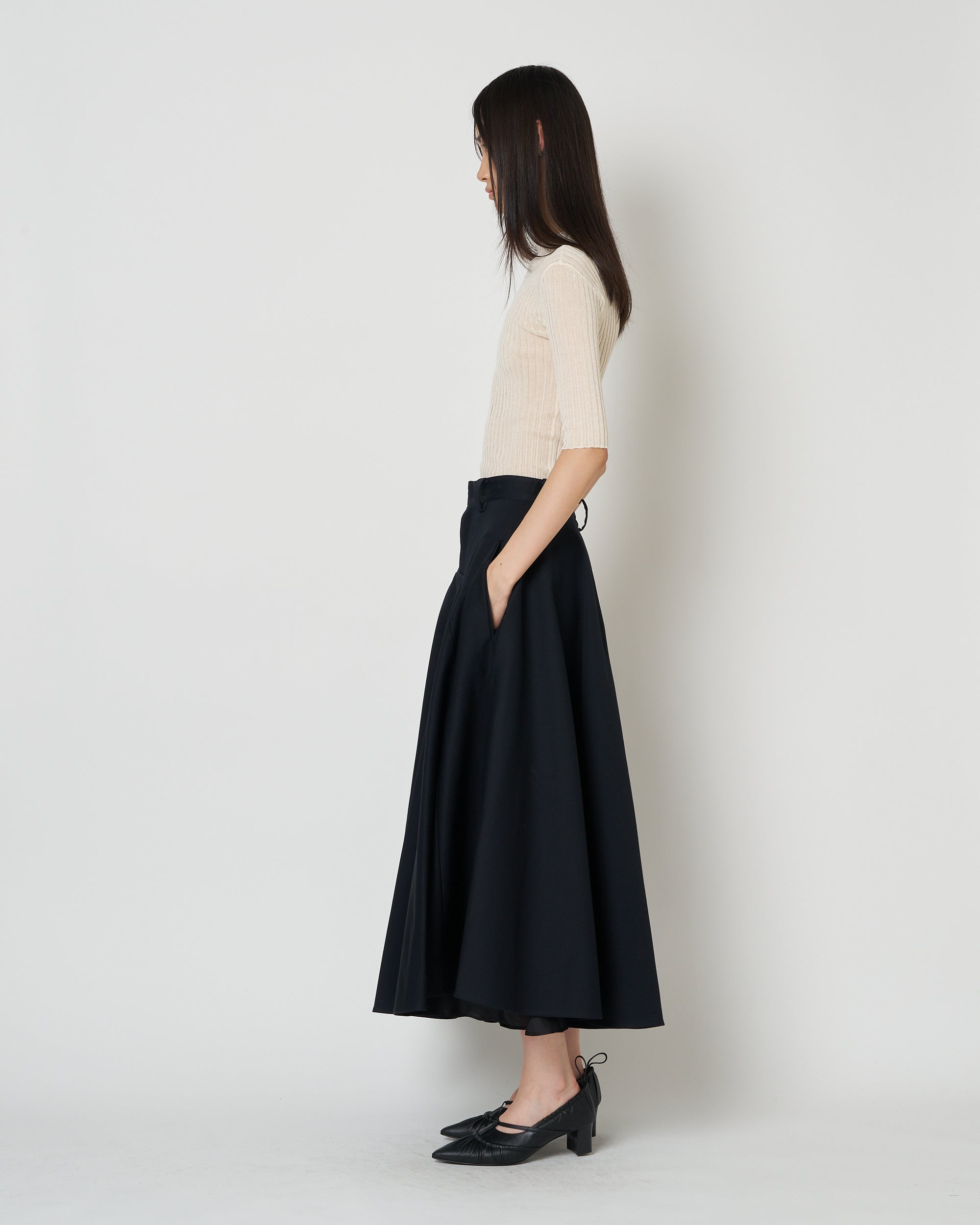 【PRE ORDER】NOLEEN - SUMMER WOOL FLARED SKIRT
