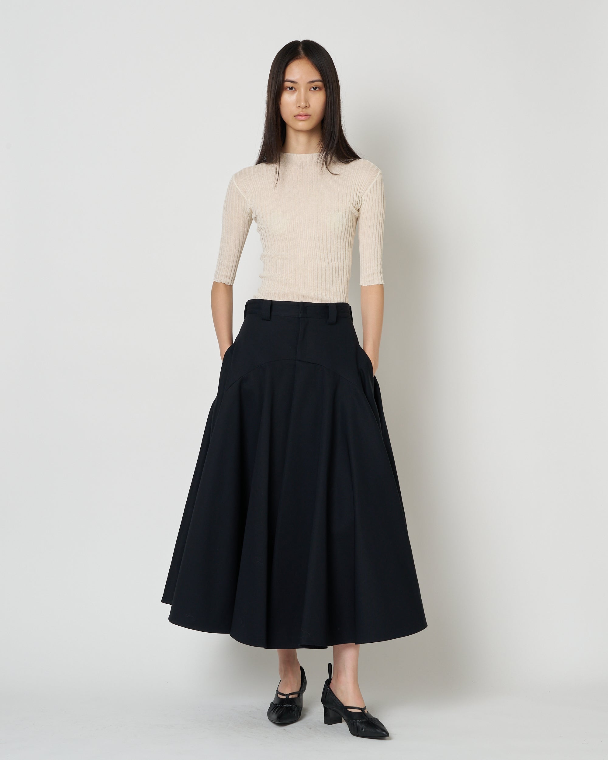 【PRE ORDER】NOLEEN - COTTON FLARED SKIRT