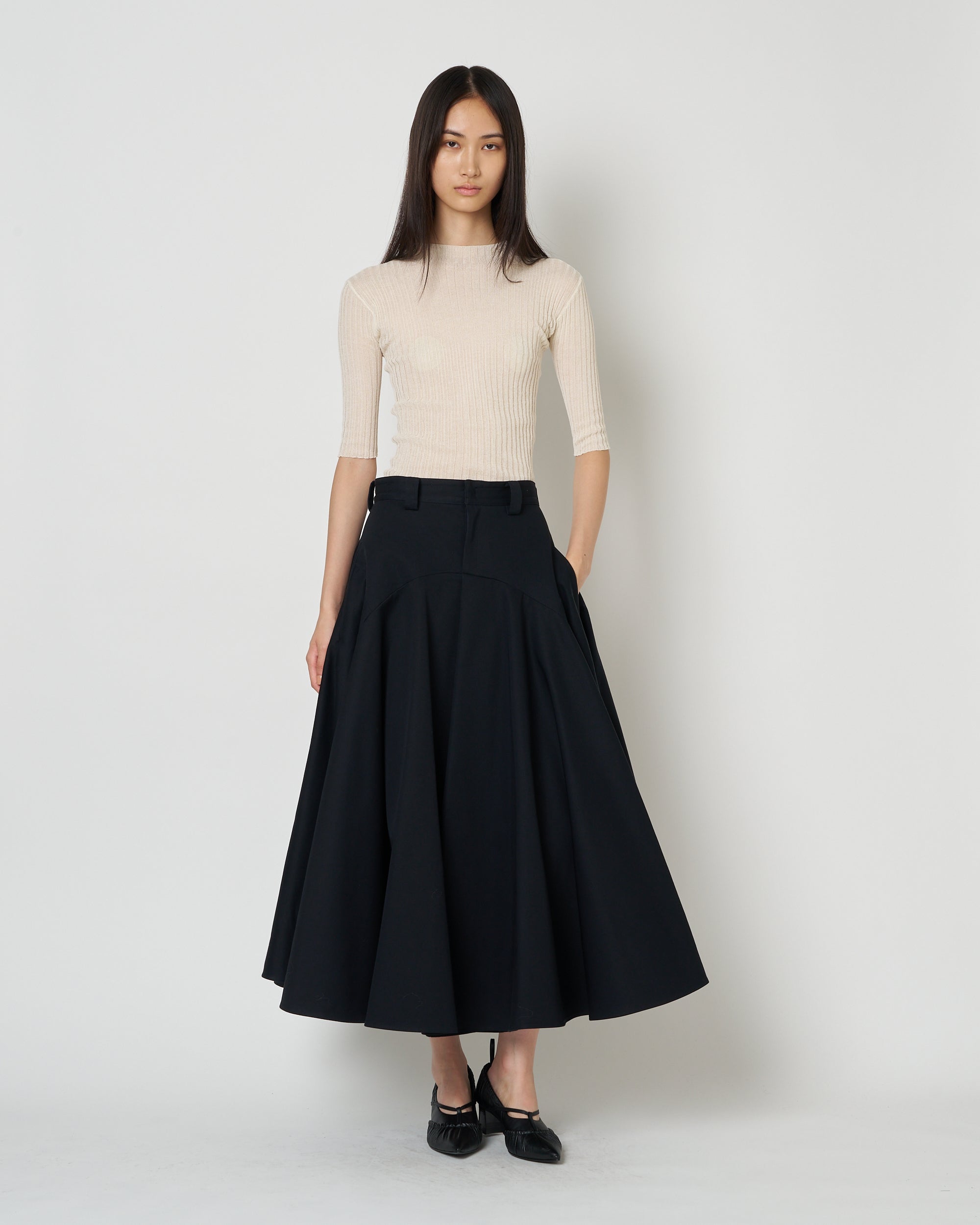 【PRE ORDER】NOLEEN - COTTON FLARED SKIRT