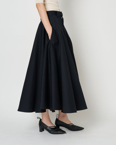 【PRE ORDER】NOLEEN - SUMMER WOOL FLARED SKIRT