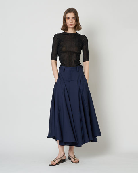 【PRE ORDER】NOLEEN - SUMMER WOOL FLARED SKIRT